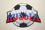 RUSSIA SOCCER BALL FOOTBALL IRON ON PATCH CREST BADGE .. NEW