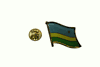 RWANDA COUNTRY FLAG SMALL METAL LAPEL PIN BADGE .. NEW