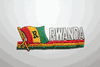 RWANDA OLD COUNTRY FLAG SIDEKICK IRON ON PATCH CREST BADGE ... 1.5 X 4.5 INCHES ... NEW