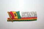 RWANDA OLD COUNTRY FLAG SIDEKICK IRON ON PATCH CREST BADGE ... 1.5 X 4.5 INCHES ... NEW