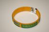 RWANDA YELLOW COUNTRY FLAG FLEXIBLE METAL NYLON BRACELET .. NEW