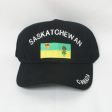 SASKATCHEWAN BLACK CANADIAN PROVINCIAL FLAG HAT CAP .. CANADA PROVINCE .. NEW