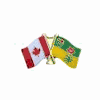 SASKATCHEWAN / CANADA PROVINCIAL FLAG SMALL METAL FRIENDSHIP  LAPEL PIN BADGE .. CANADIAN PROVINCE .. NEW
