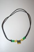 SASKATCHEWAN CANADIAN PROVINCE FLAG METAL NECKLACE CHOKER .. SK .. NEW