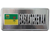 SASKATCHEWAN COUNTRY FLAG SILVER SMALL METALLIC LICENSE PLATE DECAL STICKER EMBLEM ...