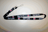 SATURN BLACK CAR AUTOMOBILE HIGH QUALITY LANYARD KEYCHAIN PASSHOLDER .. NEW