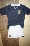 SCOTLAND FIFA WORLD CUP FOOTBALL BLUE JERSEY WITH WHITE SHORTS .. NEW
