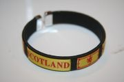 SCOTLAND LION RAMPANT BLACK COUNTRY FLAG FLEXIBLE BRACELET WRISTBAND .. NEW