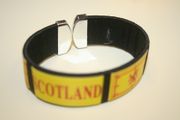 SCOTLAND LION RAMPANT BLACK COUNTRY FLAG FLEXIBLE BRACELET WRISTBAND .. SCOTTISH .. NEW