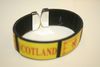 SCOTLAND LION RAMPANT BLACK COUNTRY FLAG FLEXIBLE BRACELET WRISTBAND .. SCOTTISH .. NEW