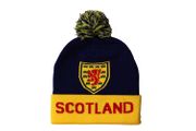 SCOTLAND LION RAMPANT COUNTRY FLAG TOQUE HAT WITH POM POM