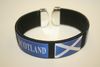 SCOTLAND ST. ANDREWS CROSS BLACK COUNTRY FLAG FLEXIBLE BRACELET WRISTBAND .. NEW