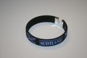 SCOTLAND ST ANDREWS CROSS COUNTRY FLAG BLACK FLEXIBLE BRACELET WRISTBAND ...NEW