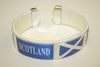 SCOTLAND ST. ANDREWS CROSS WHITE SUPER THICK COUNTRY FLAG FLEXIBLE BRACELET WRISTBAND .. SCOTTISH NEW