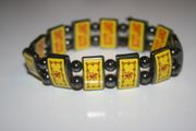 SCOTLAND YELLOW COUNTRY FLAG FLEXIBLE METAL REVERSIBLE BRACELET .. NEW