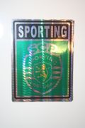 SCP SPORTING PORTUGAL SMALL METALIC BUMPER STICKER ... SOCCER FOOTBALL ...NEW