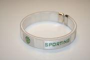 SCP SPORTING PORTUGAL WHITE FOOTBALL SOCCER FLEXIBLE METAL NYLON BRACELETS ... NEW