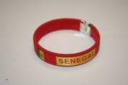 SENEGAL RED COUNTRY FLAG FLEXIBLE C BRACELET WRISTBAND ..NEW