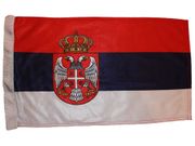 SERBIA 12" X 18" INCHES COUNTRY HIGH QUALITY FLAG WITH SLEAVE WITHOUT STICK .. FIFA SOCCER WORLD CUP .. NEW