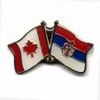 SERBIA / CANADA COUNTRY FLAG SMALL METAL FRIENDSHIP LAPEL PIN BADGE ... NEW