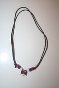 SERBIA COUNTRY FLAG BEADED NECKLACE JEWELRY .. NEW