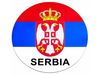 SERBIA COUNTRY FLAG CAR MAGNET CIRCLE SHAPE 6 1/4" INCHES IN DIAMETER .. FIFA SOCCER WORLD CUP .. NEW