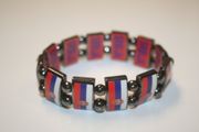 SERBIA COUNTRY FLAG FLEXIBLE METAL REVERSIBLE BRACELET ....FOOTBALL SOCCER ... NEW