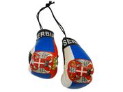 SERBIA COUNTRY FLAG MINI BOXING GLOVES ..HIGH QUALITY .. NEW