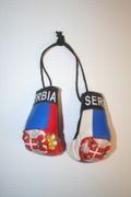 SERBIA COUNTRY FLAG MINIATURE BOXING GLOVES .. NEW