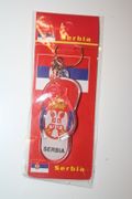 SERBIA COUNTRY FLAG SHOE SANDLE KEYCHAIN .. NEW