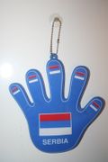 SERBIA COUNTRY FLAG WINDOW DISPLAY HAND WITH SUCTION CUP .. NEW