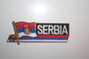 SERBIA COUNTRY FLAG WORD IRON ON PATCH CREST BADGE ..NEW