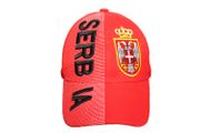 SERBIA RED COUNTRY FLAG EMBOSSED HAT CAP