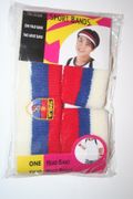 ***SOLD OUT ***SERBIA SRBIJA COUNTRY FLAG COLORS SPORTS HEADBAND WITH 2 WRISTBANDS SET .. NEW