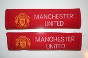 SET OF 2 MANCHESTER UNITED FC FOOTBALL CLUB AUTOMOBILE SEAT BELT PROTECTOR ... NEW