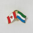 SIERRA LEONE / CANADA COUNTRY FLAG SMALL METAL FRIENDSHIP LAPEL PIN BADGE .. NEW