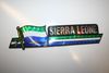 SIERRA LEONE COUNTRY FLAG LONG METALIC CAR AUTOMOBILE BUMPER STICKER DECAL EMBLEM . NEW