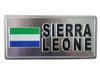 SIERRA LEONE COUNTRY FLAG SMALL SILVER METAL LICENSE PLATE STICKER DECAL EMBLEM .. NEW