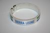 SIERRA LEONE WHITE COUNTRY FLAG FLEXIBLE C BRACELET WRISTBAND .. NEW