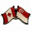 SINGAPORE / CANADA COUNTRY FLAG SMALL METAL LAPEL PIN BADGE . NEW SINGAPORE / CANADA COUNTRY FLAG SMALL METAL LAPEL PIN BADGE . NEW