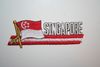 SINGAPORE FLAG WORD IRON ON PATCH CREST BADGE .. NEW