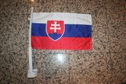 SLOVAKIA COUNTRY CAR FLAG FOR YOUR AUTOMOBILE WITH POLE ... NEW