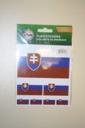 SLOVAKIA COUNTRY FLAG COLLECTION OF 7 DIFFERENT SIZE STICKERS .. NEW