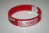 SLOVAKIA RED COUNTRY FLAG FLEXIBLE METAL NYLON BRACELET WRISTBAND ... NEW