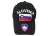 SLOVENIA BLACK COUNTRY FLAG EMBOSSED HAT CAP .. NEW