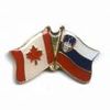 SLOVENIA / CANADA COUNTRY FLAG SMALL METAL FRIENDSHIP LAPEL PIN BADGE ... NEW