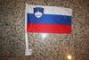 SLOVENIA COUNTRY CAR FLAG FOR YOUR AUTOMOBILE WITH POLE .. NEW