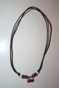 SLOVENIA COUNTRY FLAG BEADED METAL NECKLACE JEWELRY .. NEW
