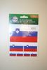 SLOVENIA COUNTRY FLAG COLLECTION OF 7 DIFFERENT SIZE STICKERS .. NEW
