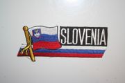 SLOVENIA COUNTRY FLAG WORD IRON ON PATCH BADGE CREST .. NEW